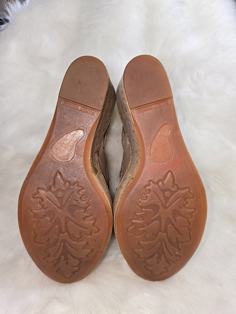Born Womens Leather Wedge Cork-wrapped Strappy Sandals - Picture 9 of 14